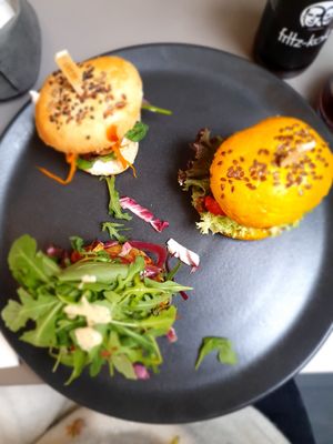 Burger at Vegan's Prague in Prague