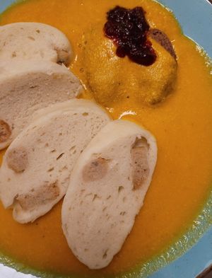 vegan svíčková with dumplings at Vegan's Prague in Prague