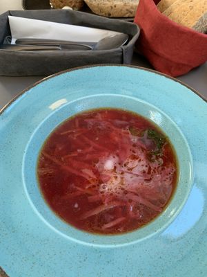 Borscht   at Vegan's Prague in Prague