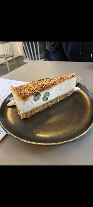 Raw Vegan Blueberry Cake at Vegan's Prague in Prague