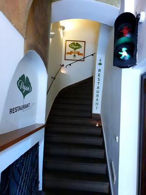 stairs at Vegan's Prague in Prague