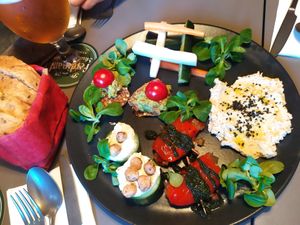 Appetizers plate at Vegan's Prague in Prague