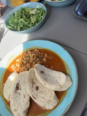 Cabbage Goulash and Greens  at Vegan's Prague in Prague