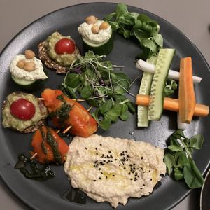 Starters plate  at Vegan's Prague in Prague