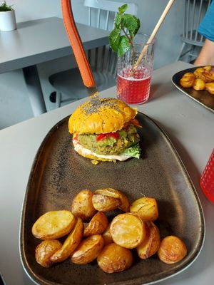 Burger of the day at Vegan's Prague in Prague