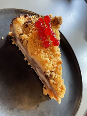 Apple cake  at Vegan's Prague in Prague