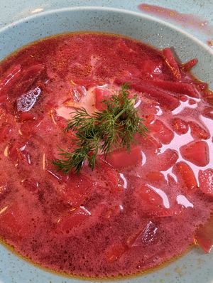 Soup at Vegan's Prague in Prague