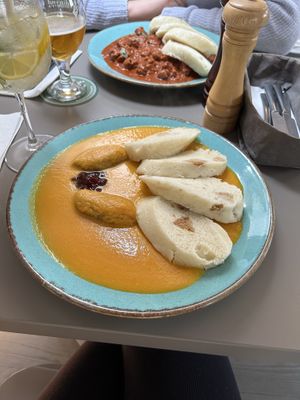 Svíčková with dumplings   at Vegan's Prague in Prague