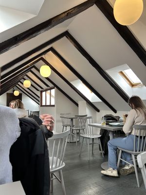 Upstairs interior   at Vegan's Prague in Prague