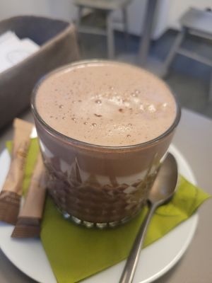 hot chocolate at Vegan's Prague in Prague