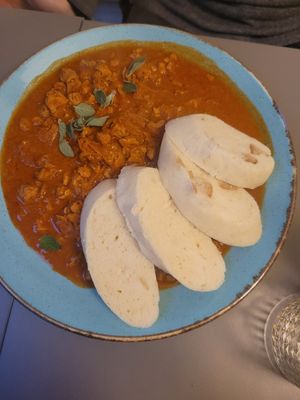 vegan goulash at Vegan's Prague in Prague