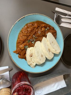 vegan goulash  at Vegan's Prague in Prague
