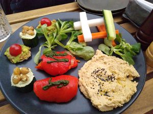 Starter plate at Vegan's Prague in Prague
