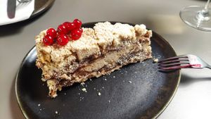 Apple pie at Vegan's Prague in Prague