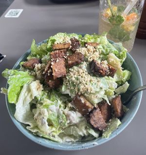 caesar salad  at Vegan's Prague in Prague