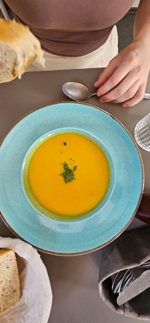 Soul of the day (carrot ginger) at Vegan's Prague in Prague