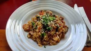 Indonesian rice at Vegan's Prague in Prague