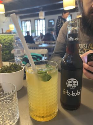 Passion fruit lemonade  at Vegan's Prague in Prague