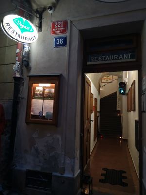 Outside at Vegan's Prague in Prague