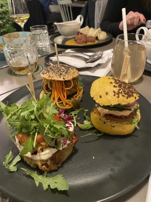 Mini burgers  at Vegan's Prague in Prague