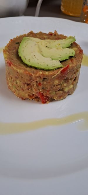 Tomato tartare tasted so good at Vegan's Prague in Prague