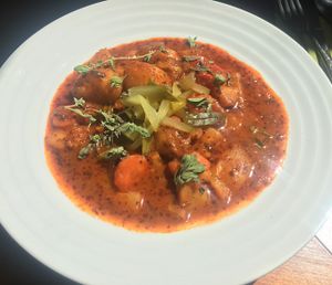 Potato Goulash, very tasty =] at Vegan's Prague in Prague