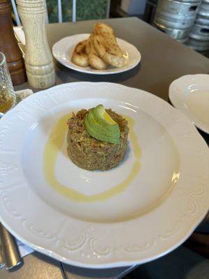 Tomatoe Avocado tartar   at Vegan's Prague in Prague