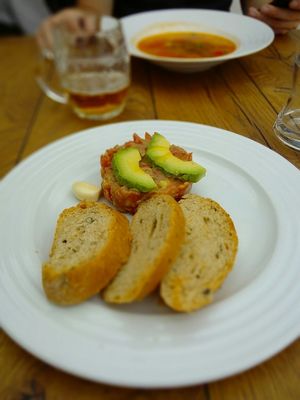 Avocado-Tomato-Tatar  at Vegan's Prague in Prague