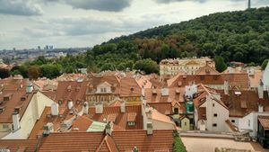 Restaurant as seen from the castle road :) at Vegan's Prague in Prague