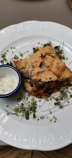 Moussaka at Vegan's Prague in Prague