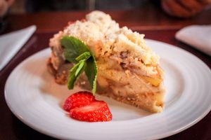 apple pie at Vegan's Prague in Prague