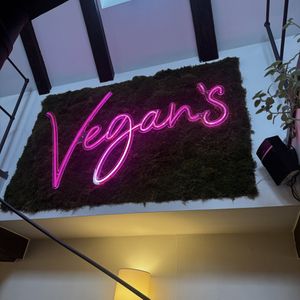 Sign  at Vegan's Prague in Prague