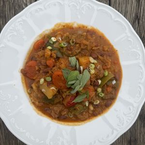 Goulash   at Vegan's Prague in Prague