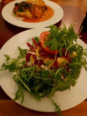 gluten free burger  at Vegan's Prague in Prague