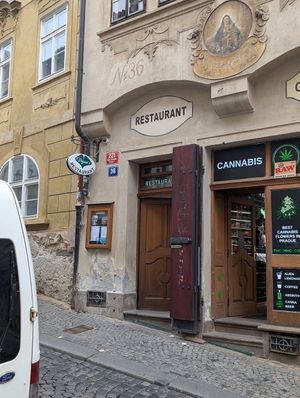 Outside at Vegan's Prague in Prague