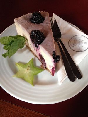 BlackBerry Cake at Vegan's Prague in Prague