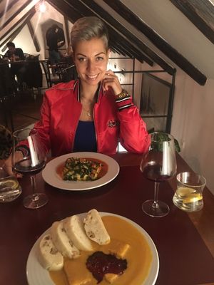 Veganske cuketove lasagne a svickova s tempehem - dokonale!!! at Vegan's Prague in Prague