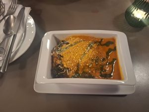 Zuchcini lasagne at Vegan's Prague in Prague