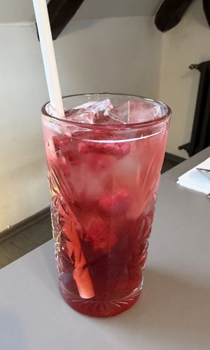 non-alcoholic bohemian summer cocktail!  at Vegan's Prague in Prague
