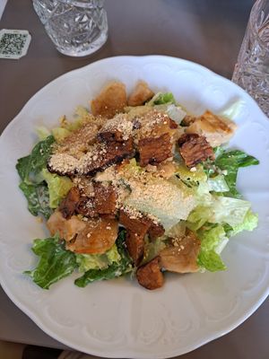 Ceaser salad at Vegan's Prague in Prague
