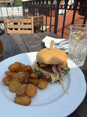 Daily special burger  at Vegan's Prague in Prague