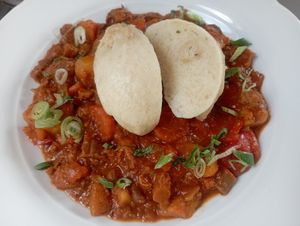 Lentil Goulash at Vegan's Prague in Prague
