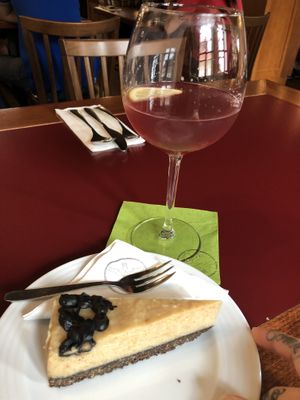 Chocolate and peanut raw dessert at Vegan's Prague in Prague