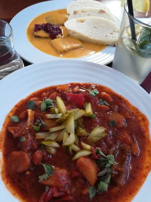 Traditional czech food at Vegan's Prague in Prague