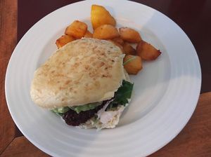 burger at Vegan's Prague in Prague