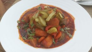 potatoes goulash at Vegan's Prague in Prague
