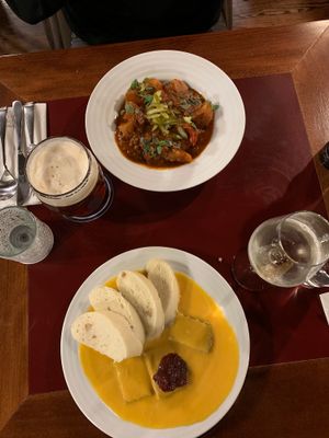 Svíčková and Goulash - both so so good! at Vegan's Prague in Prague
