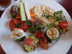 Mixed starter at Vegan's Prague in Prague