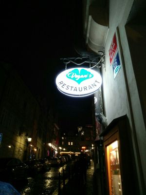 Beautiful entrance better inside at Vegan's Prague in Prague