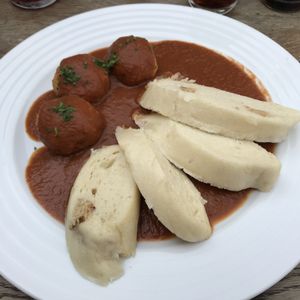 Czech dumplings 💚 at Vegan's Prague in Prague